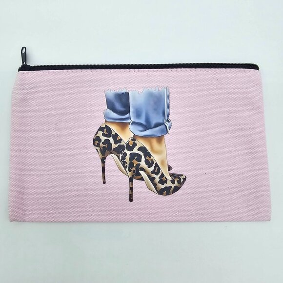 Canvas Toiletry/Makeup Bag, Feminine Pouch, Travel Bag, Money Bag, Pencil Case. - Picture 4 of 13